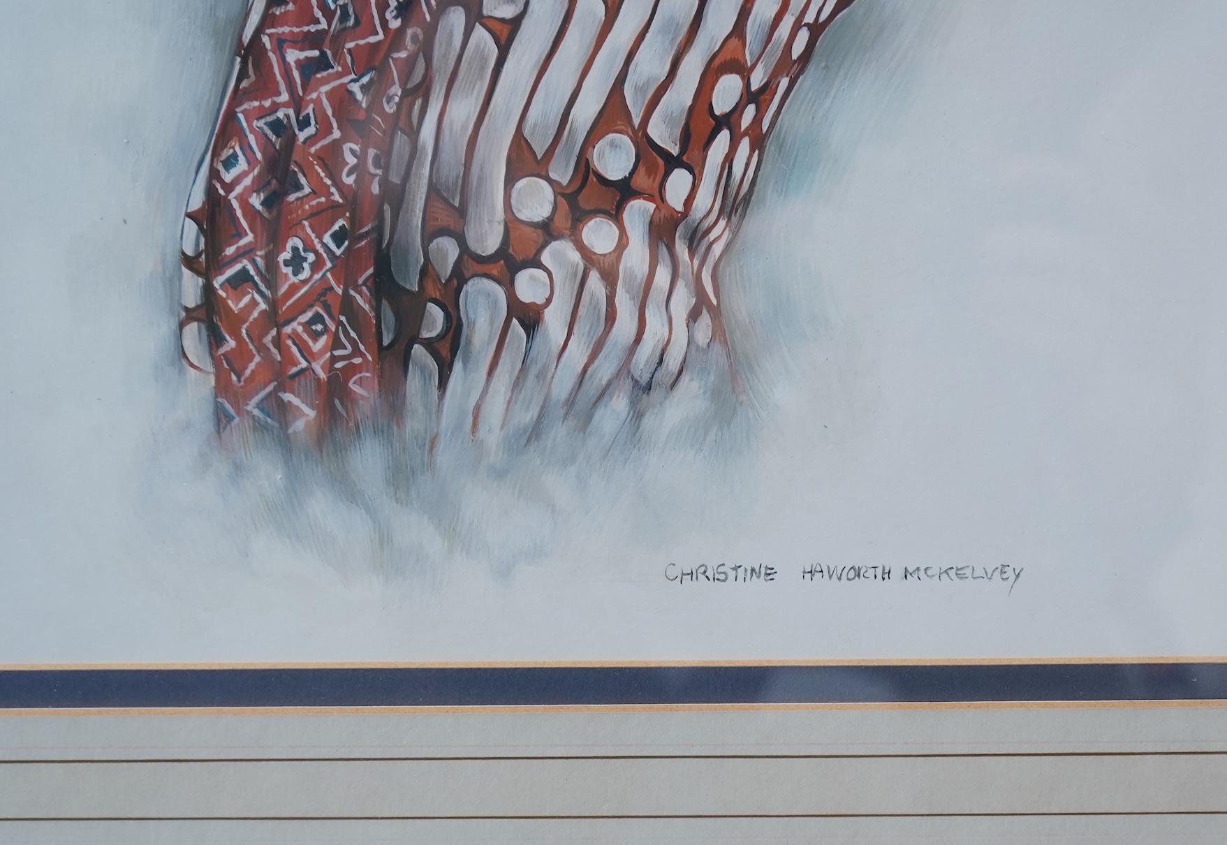 Christine Haworth McKelney (20th. C), Thai dancer, watercolour, 71 x 45cm